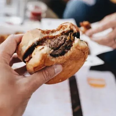 a burger with a bite taken out-1