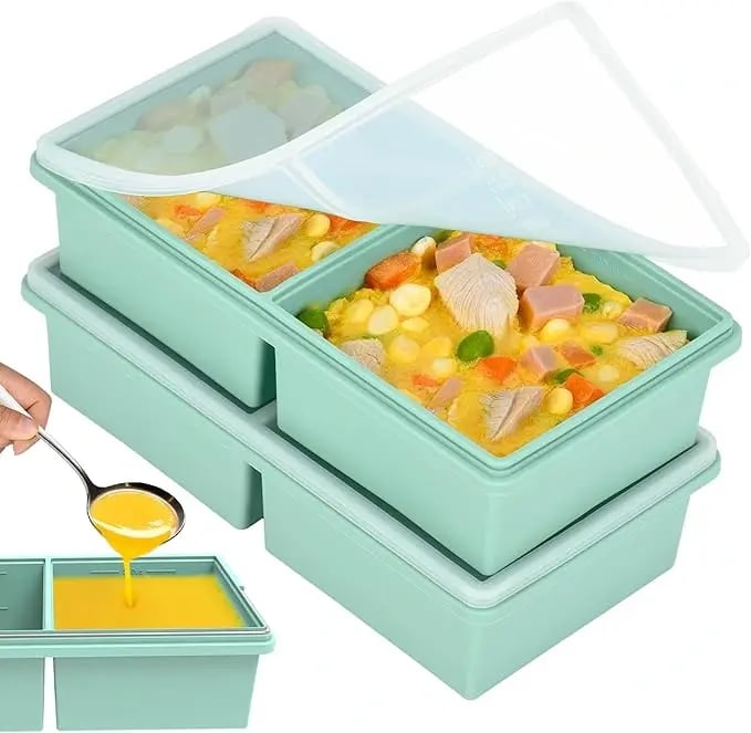 two+cup+silicone+freezer+trays+with+lid